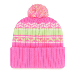 Cincinnati Bengals '47 Girls Youth Polar Vortex Cuffed Knit Hat with Pom Pink | 47 brand