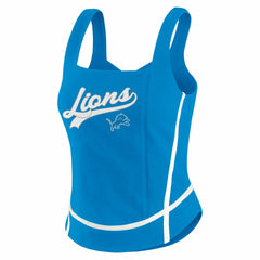 Detroit Lions WEAR by Erin Andrews Women's Square Neck Tank Top Blue | NFL