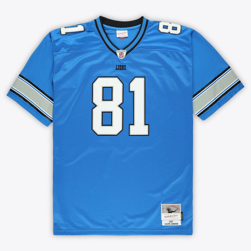Calvin Johnson Detroit Lions Big & Tall 2007 Legacy Retired Player Jersey Blue | Mitchell & Ness