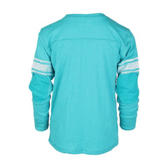 Miami Dolphins Wes & Willy Youth Football Long Sleeve T-Shirt Aqua | NFL