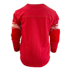 Kansas City Chiefs Wes & Willy Youth Football Long Sleeve T-Shirt Red | NFL
