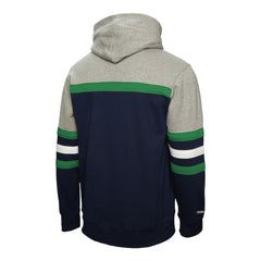 Vancouver Canucks Mitchell & Ness Head Coach Pullover Hoodie - Navy/Gray - NHL