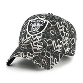 Las Vegas Raiders '47 Girls Preschool Mural Clean Up Adjustable Hat Black | 47 brand