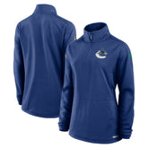 Vancouver Canucks Fanatics Women's Authentic Pro Rink Quarter-Zip Pullover - Blue - NHL