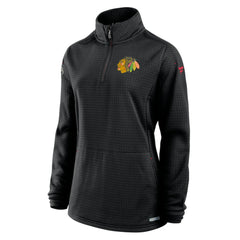 Chicago Blackhawks Fanatics Women's Authentic Pro Rink Quarter-Zip Pullover - Black - NHL