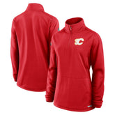 Calgary Flames Fanatics Women's Authentic Pro Rink Quarter-Zip Pullover - Red - NHL