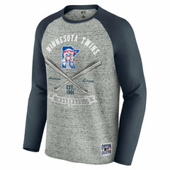Minnesota Twins Darius Rucker Collection by Fanatics Raw Edge Raglan Long Sleeve Baseball T-Shirt - MLB