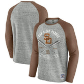 San Diego Padres Darius Rucker Collection by Fanatics Raw Edge Raglan Long Sleeve Baseball T-Shirt - MLB
