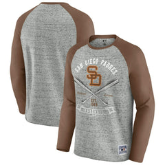 San Diego Padres Darius Rucker Collection by Fanatics Raw Edge Raglan Long Sleeve Baseball T-Shirt - MLB