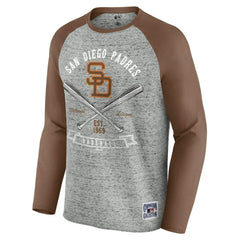 San Diego Padres Darius Rucker Collection by Fanatics Raw Edge Raglan Long Sleeve Baseball T-Shirt - MLB