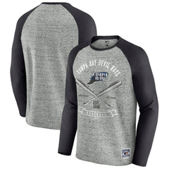Tampa Bay Rays Darius Rucker Collection by Fanatics Raw Edge Raglan Long Sleeve Baseball T-Shirt - MLB
