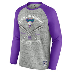 Arizona Diamondbacks Darius Rucker Collection by Fanatics Raw Edge Raglan Long Sleeve Baseball T-Shirt - MLB