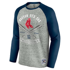 Boston Red Sox Darius Rucker Collection by Fanatics Raw Edge Raglan Long Sleeve Baseball T-Shirt - MLB