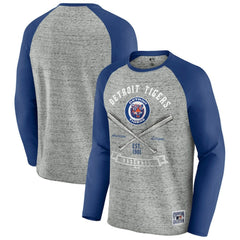Detroit Tigers Darius Rucker Collection by Fanatics Raw Edge Raglan Long Sleeve Baseball T-Shirt - MLB