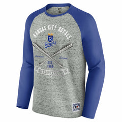 Kansas City Royals Darius Rucker Collection by Fanatics Raw Edge Raglan Long Sleeve Baseball T-Shirt - MLB