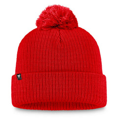 Calgary Flames Fanatics Women's Cuffed Knit Hat with Pom - Red - NHL