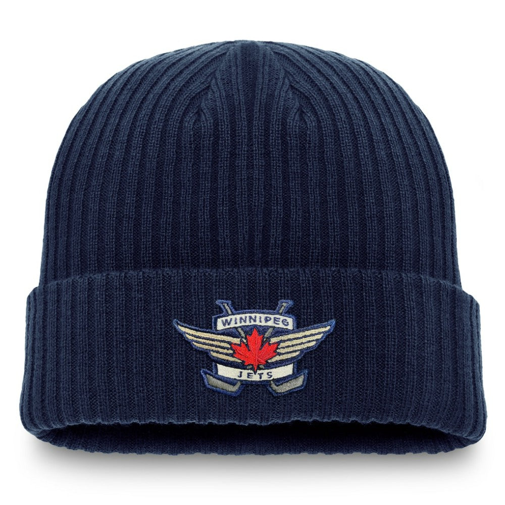Winnipeg Jets Fanatics Component Cuffed Knit Hat - Navy - NHL