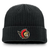 Ottawa Senators Fanatics Component Cuffed Knit Hat - Black - NHL