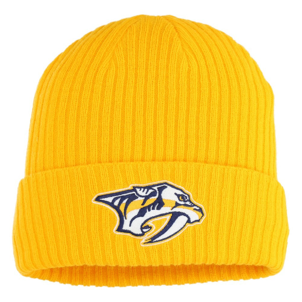 Nashville Predators Fanatics Logo Cuffed Knit Hat - Gold - NHL