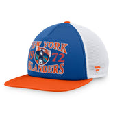 New York Islanders Fanatics Heritage Foam Front Adjustable Trucker Hat - Royal - NHL