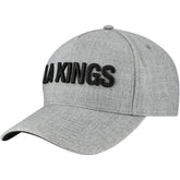 Los Angeles Kings Fanatics Elements A-Frame Leather Strapback Hat - Heather Gray - NHL