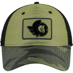 Ottawa Senators Fanatics Military Appreciation Trucker Adjustable Hat - Olive - NHL