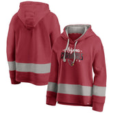 Arizona Cardinals Women's Huddle Up Fundamental Fleece Color Block Pullover Hoodie Cardinal/Gray | Fanatics