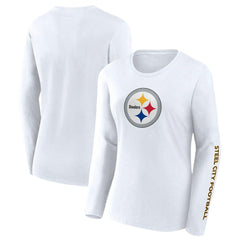 Pittsburgh Steelers Women's Long Sleeve T-Shirt White | Fanatics