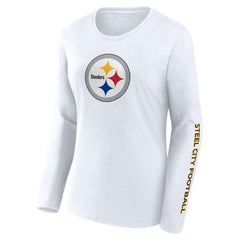 Pittsburgh Steelers Women's Long Sleeve T-Shirt White | Fanatics