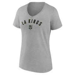 Los Angeles Kings Fanatics Women's V-Neck T-Shirt - Gray - NHL
