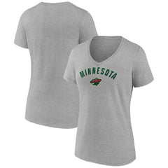 Minnesota Wild Fanatics Women's V-Neck T-Shirt - Gray - NHL