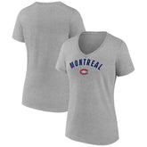Montreal Canadiens Fanatics Women's V-Neck T-Shirt - Gray - NHL