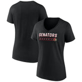 Ottawa Senators Fanatics Women's V-Neck T-Shirt - Black - NHL