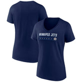Winnipeg Jets Fanatics Women's V-Neck T-Shirt - Navy - NHL
