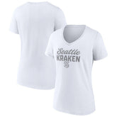 Seattle Kraken Fanatics Women's White Out V-Neck T-Shirt - NHL