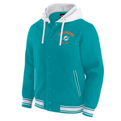 Miami Dolphins Darius Rucker Collection Full-Snap Hoodie Jacket Aqua | Fanatics