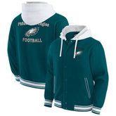 Philadelphia Eagles Darius Rucker Collection Full-Snap Hoodie Jacket Midnight Green | Fanatics
