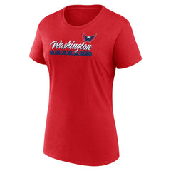 Washington Capitals Fanatics Women's Risk Cotton T-Shirt - Red - NHL