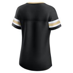 Vegas Golden Knights Fanatics Women's Iconic Athena Lace-Up T-Shirt - Black - NHL