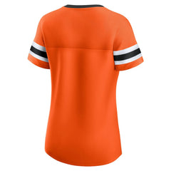 Philadelphia Flyers Fanatics Women's Iconic Athena Lace-Up T-Shirt - Orange - NHL