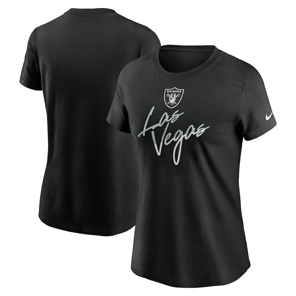 Las Vegas Raiders Women's Team City Roll T-Shirt Black | Nike for Sale