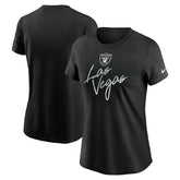 Las Vegas Raiders Women's Team City Roll T-Shirt Black | Nike for Sale