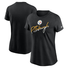 Pittsburgh Steelers Women's Team City Roll T-Shirt Black | Nike for Sale