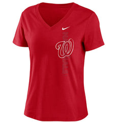 Washington Nationals Nike Women's Local Team Tri-Blend V-Neck T-Shirt - MLB