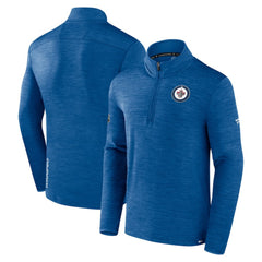 Winnipeg Jets Fanatics Authentic Pro Lightweight Quarter-Zip Pullover - Heather Blue - NHL