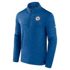 Winnipeg Jets Fanatics Authentic Pro Lightweight Quarter-Zip Pullover - Heather Blue - NHL