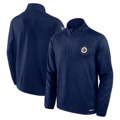 Winnipeg Jets Fanatics Authentic Pro Rink Quarter-Zip Top - Navy - NHL