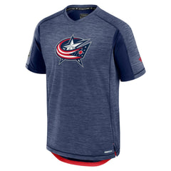 Columbus Blue Jackets Fanatics Authentic Pro Rink Performance T-Shirt - Heather Navy - NHL
