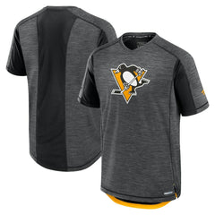 Pittsburgh Penguins Fanatics Authentic Pro Rink Performance T-Shirt - Heather Charcoal - NHL