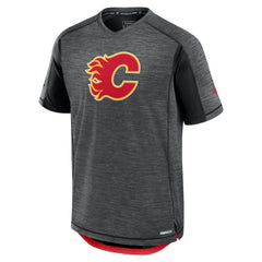 Calgary Flames Fanatics Authentic Pro Rink Performance T-Shirt - Heather Charcoal - NHL